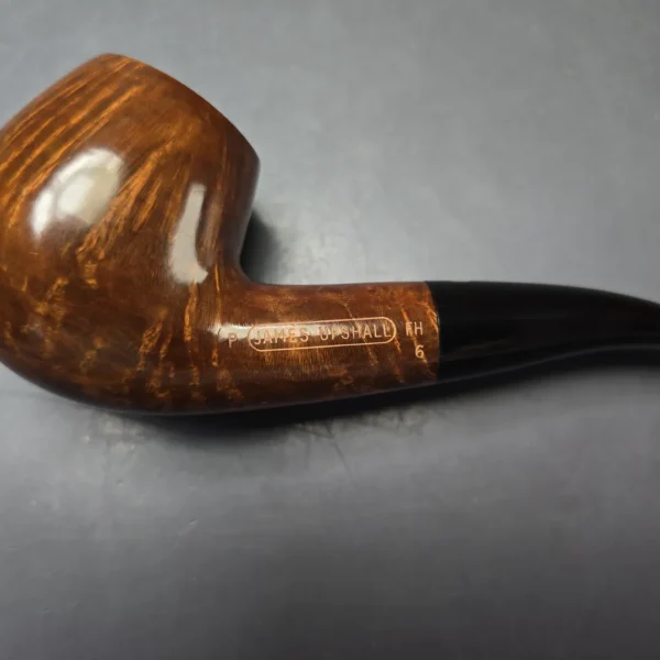 James Upshall P Grade Group 6 Smooth Bent Billiard Estate Briar Pipe, Unsmoked - Image 6