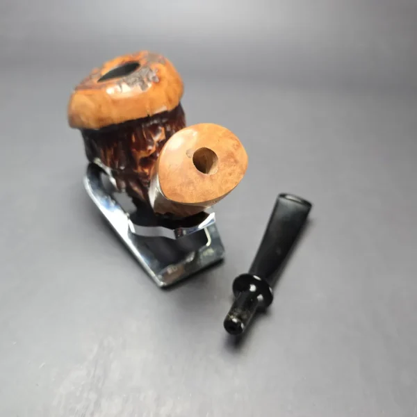 Nording Spruce Cone Partially Rusticated Freehand Estate Briar Pipe, Unsmoked - Image 12