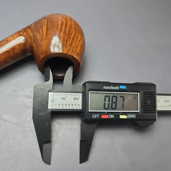 James Upshall P Grade Group 6 Smooth Bent Billiard Estate Briar Pipe, Unsmoked - Image 3