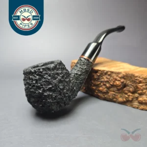 JM Boswell 2019 Rusticated Bent Billiard Estate Briar Pipe, American Estates