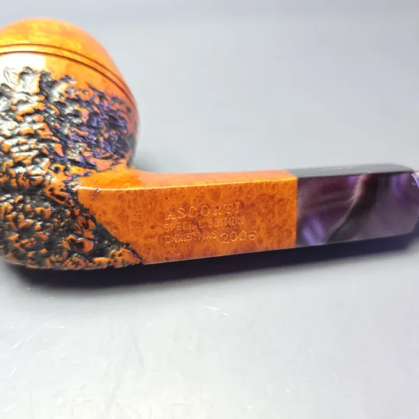 Ascorti 2006 Christmas Partially Rusticated Bulldog Estate Briar Pipe, Italian Estates - Image 7