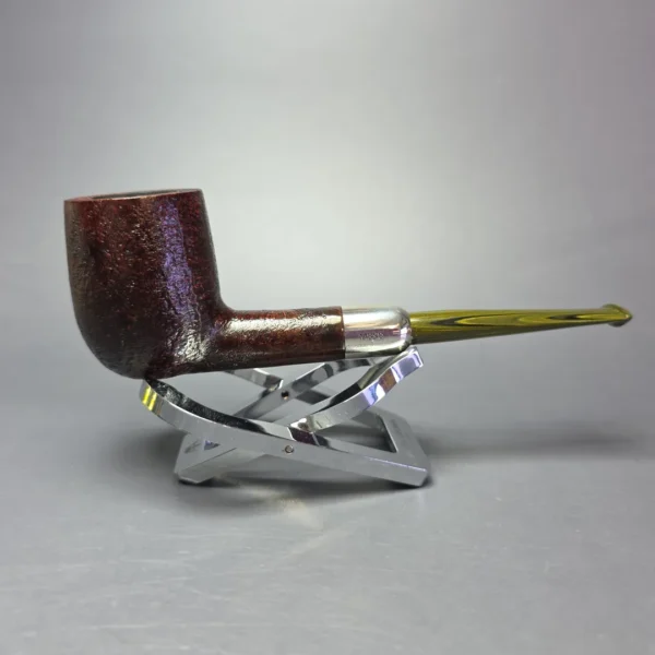 MBSD Briars Timeless Traditions 1 Sandblasted Billiard w/ Silver Handmade Briar Pipe, New - Image 3