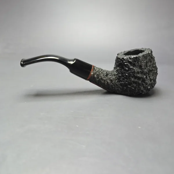 JM Boswell 2019 Rusticated Bent Billiard Estate Briar Pipe, American Estates - Image 4