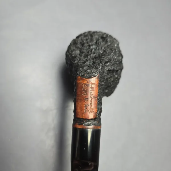 JM Boswell 2019 Rusticated Bent Billiard Estate Briar Pipe, American Estates - Image 8