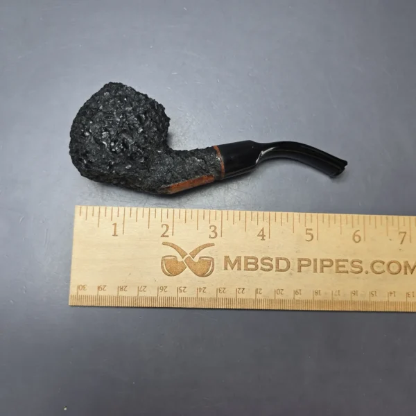 JM Boswell 2019 Rusticated Bent Billiard Estate Briar Pipe, American Estates - Image 9