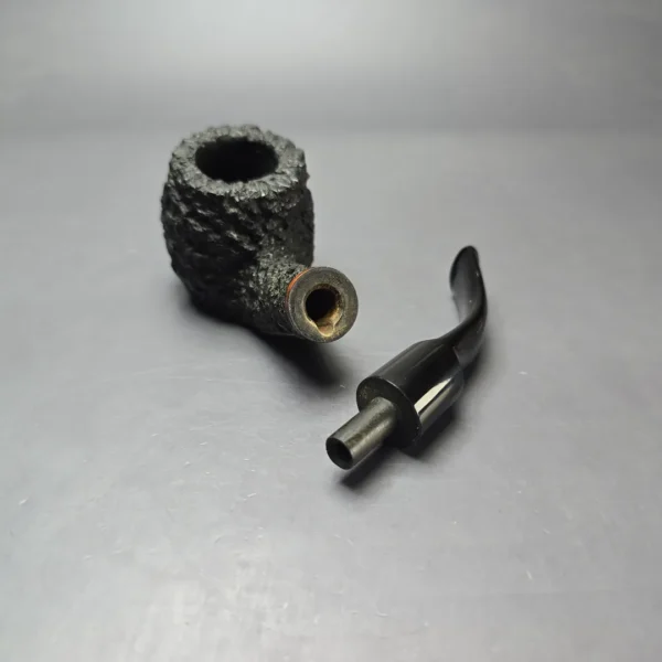 JM Boswell 2019 Rusticated Bent Billiard Estate Briar Pipe, American Estates - Image 11