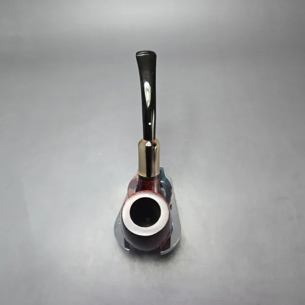 Dunhill 2009 Bruyere 5102 Smooth Bent Billiard w/ Horn Estate Briar Pipe, Unsmoked - Image 6