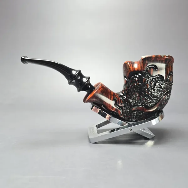 Nording Moss Partially Rusticated Freehand Estate Briar Pipe, Unsmoked - Image 4