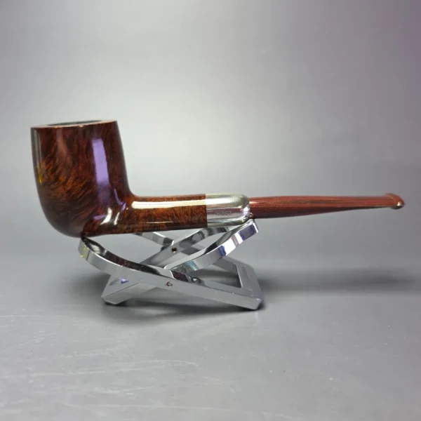 MBSD Briars Timeless Traditions 1 Smooth Billiard w/ Silver Handmade Briar Pipe, New - Image 4