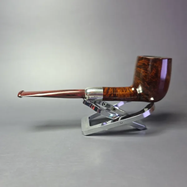 MBSD Briars Timeless Traditions 1 Smooth Billiard w/ Silver Handmade Briar Pipe, New - Image 6