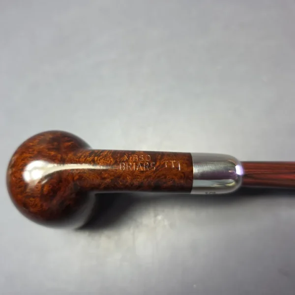 MBSD Briars Timeless Traditions 1 Smooth Billiard w/ Silver Handmade Briar Pipe, New - Image 10