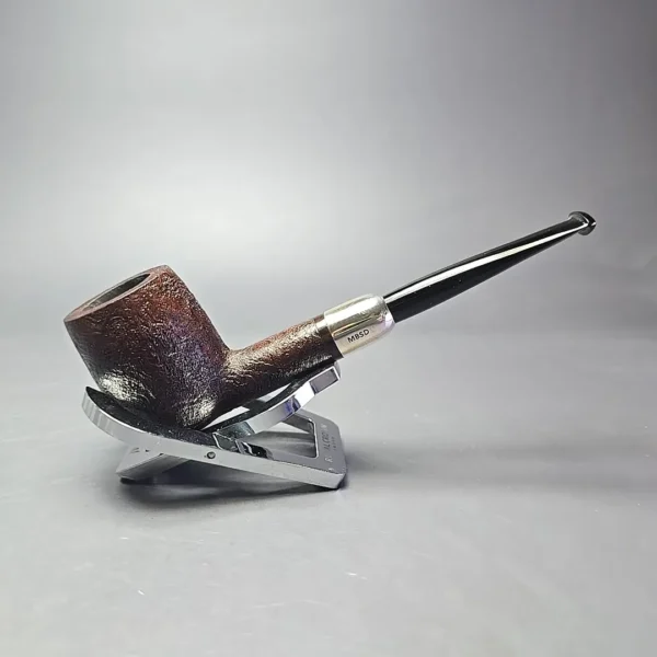 MBSD Briars Timeless Traditions 1 Sandblasted Billiard w/ Silver Handmade Briar Pipe, New - Image 3
