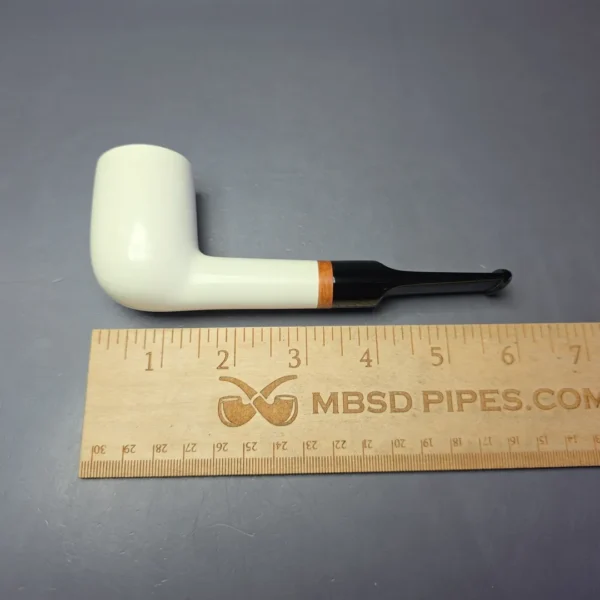 MBSD Meerschaum Deluxe Smooth Billiard Block Meerschaum Pipe, Briars-Mortise - Image 8