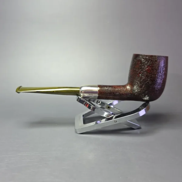 MBSD Briars Timeless Traditions 1 Sandblasted Billiard w/ Silver Handmade Briar Pipe, New - Image 5