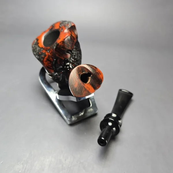 Nording Moss Partially Rusticated Freehand Estate Briar Pipe, Unsmoked - Image 12