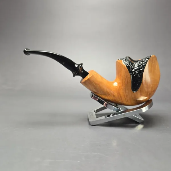 Nording Spiral Rustic Partially Rusticated Freehand Estate Briar Pipe, Unsmoked - Image 4