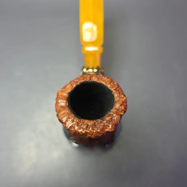 Don Carlos Two Note Melos XL Rusticated Dublin w/ Silver & Gold Estate Briar Pipe, Italian Estates - Image 5