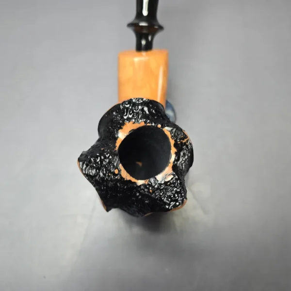 Nording Spiral Rustic Partially Rusticated Freehand Estate Briar Pipe, Unsmoked - Image 6