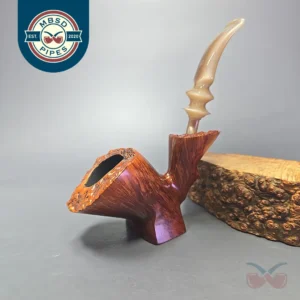 Bjarne Hand Carved Smooth Freehand Sitter Estate Briar Pipe, Danish Estates
