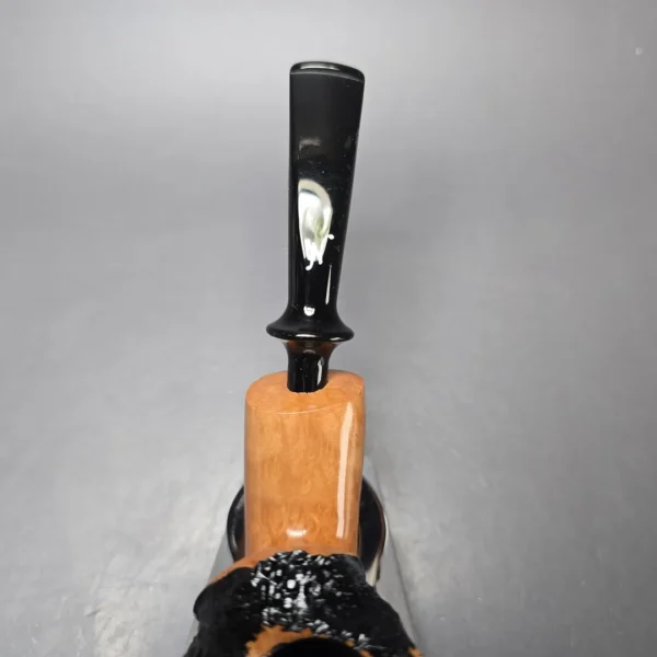 Nording Spiral Rustic Partially Rusticated Freehand Estate Briar Pipe, Unsmoked - Image 7