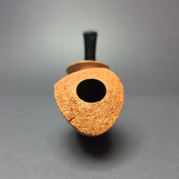Madao 3000 Natural Sandblasted Asymmetric Cherrywood Sitter Handmade Briar Pipe, New - Image 3