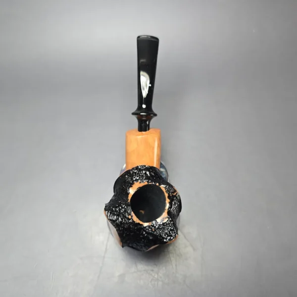 Nording Spiral Rustic Partially Rusticated Freehand Estate Briar Pipe, Unsmoked - Image 8