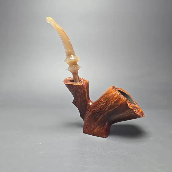 Bjarne Hand Carved Smooth Freehand Sitter Estate Briar Pipe, Danish Estates - Image 4