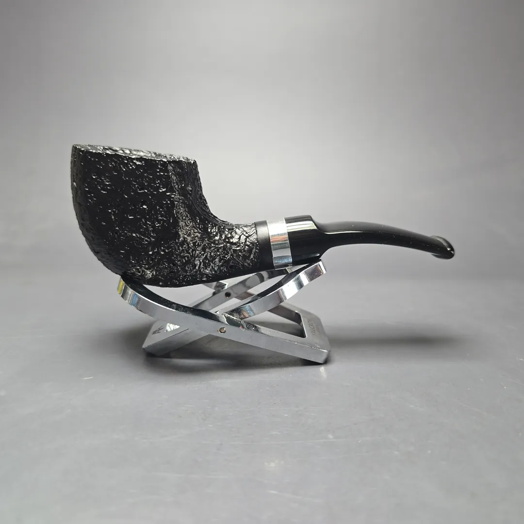 Morgan BlackJack 31 Sandblasted Panel Horn Briar Pipe, New - Image 2