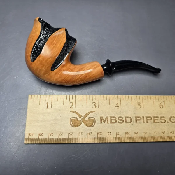 Nording Spiral Rustic Partially Rusticated Freehand Estate Briar Pipe, Unsmoked - Image 11
