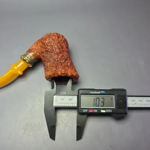 Don Carlos Two Note Melos XL Rusticated Dublin w/ Silver & Gold Estate Briar Pipe, Italian Estates - Image 11