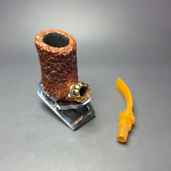 Don Carlos Two Note Melos XL Rusticated Dublin w/ Silver & Gold Estate Briar Pipe, Italian Estates - Image 12