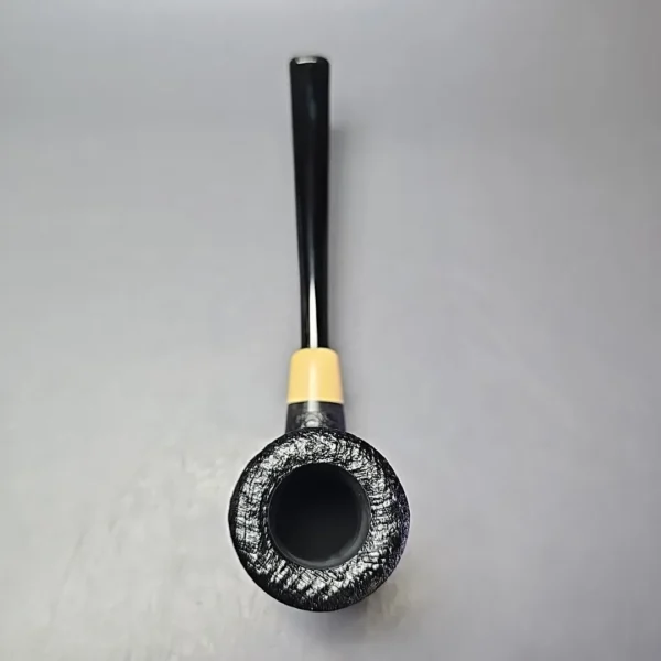 MBSD Briars "Re-Don" Sandblasted Poker w/ Boxwood, Briar Pipe, New - Image 4