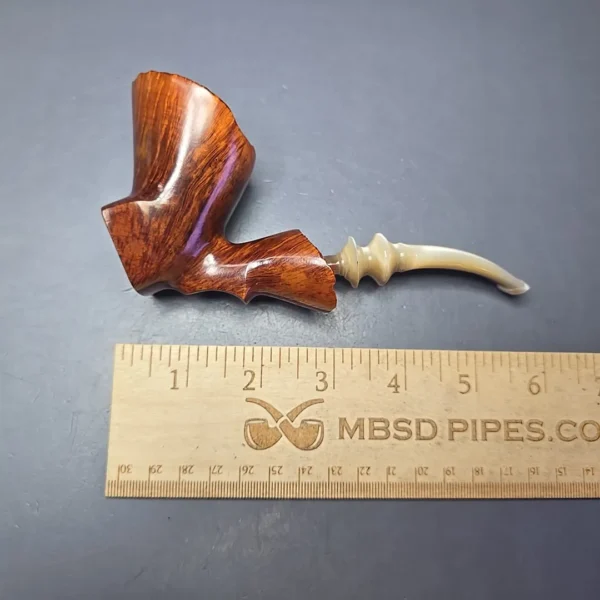 Bjarne Hand Carved Smooth Freehand Sitter Estate Briar Pipe, Danish Estates - Image 10