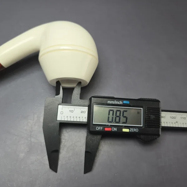 MBSD Meerschaum Deluxe Smooth Rhodesian Block Meerschaum Pipe, Briar-Mortise, 9mm - Image 9