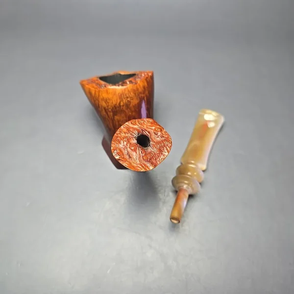 Bjarne Hand Carved Smooth Freehand Sitter Estate Briar Pipe, Danish Estates - Image 12