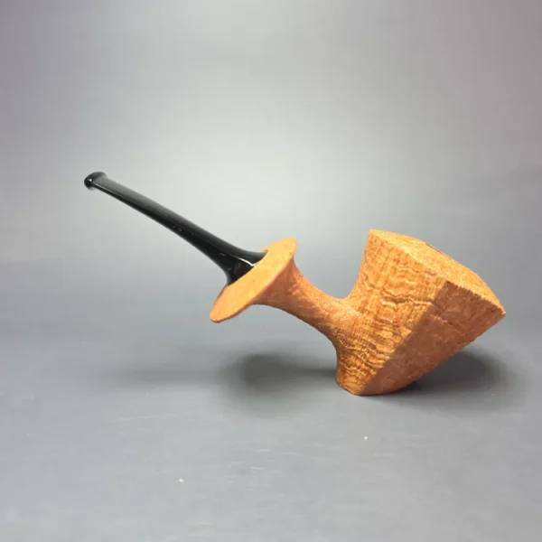 Madao 3000 Natural Sandblasted Asymmetric Cherrywood Sitter Handmade Briar Pipe, New - Image 4