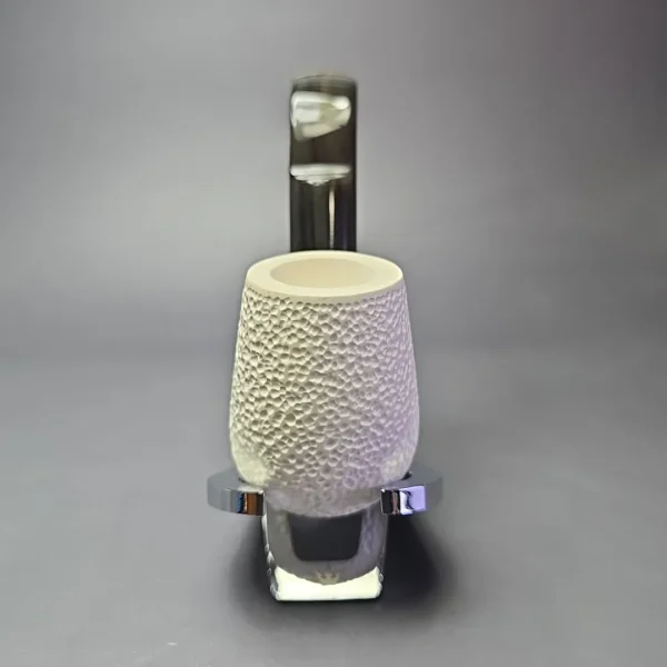 MBSD Meerschaum Deluxe Rusticated Oom Paul Block Meerschaum Pipe Briars-Mortise, New - Image 5