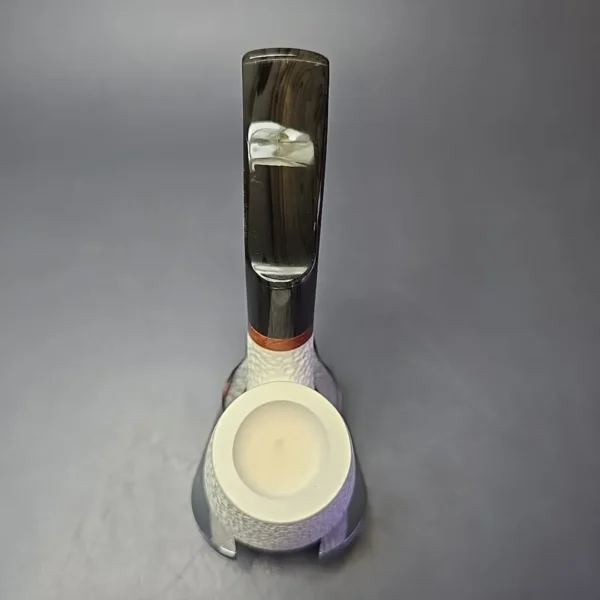 MBSD Meerschaum Deluxe Rusticated Oom Paul Block Meerschaum Pipe Briars-Mortise, New - Image 6