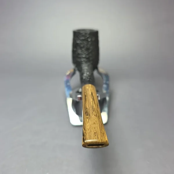 Walt Cannoy Cardinal House Munn Partially Rusticated Billiard Handmade Briar Pipe, New - Image 5