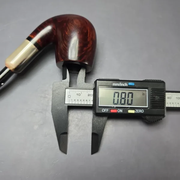 Dunhill 2009 Bruyere 5102 Smooth Bent Billiard w/ Horn Estate Briar Pipe, Unsmoked - Image 10