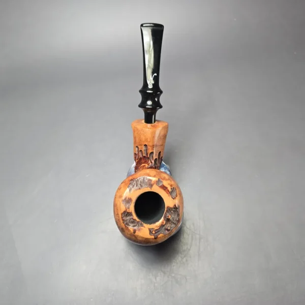 Nording Spruce Cone Partially Rusticated Freehand Estate Briar Pipe, Unsmoked - Image 8