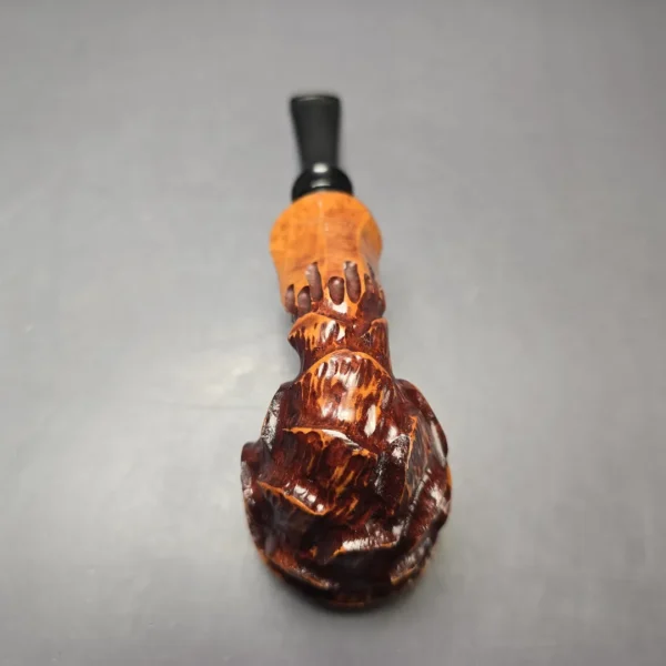 Nording Spruce Cone Partially Rusticated Freehand Estate Briar Pipe, Unsmoked - Image 9