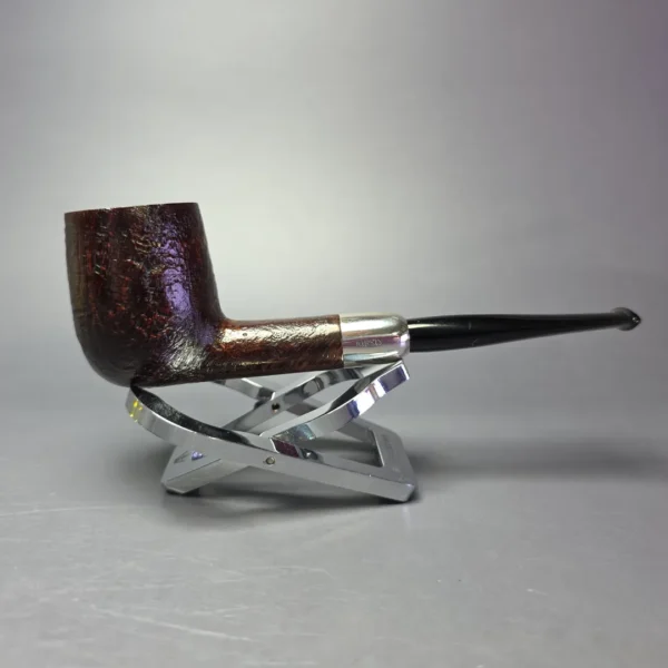 MBSD Briars Timeless Traditions 1 Sandblasted Billiard w/ Silver Handmade Briar Pipe, New - Image 3