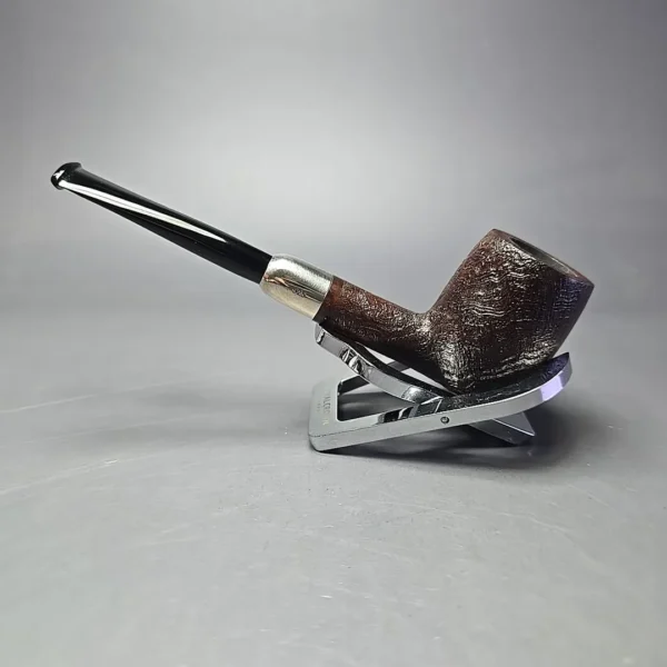 MBSD Briars Timeless Traditions 1 Sandblasted Billiard w/ Silver Handmade Briar Pipe, New - Image 7
