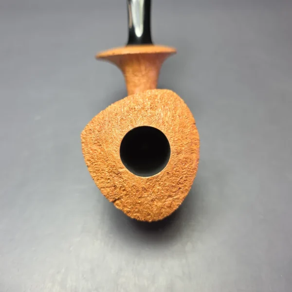 Madao 3000 Natural Sandblasted Asymmetric Cherrywood Sitter Handmade Briar Pipe, New - Image 6