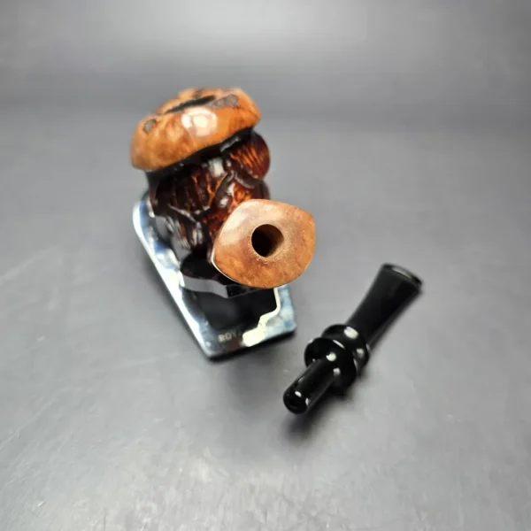 Nording Spruce Cone Partially Rusticated Freehand Estate Briar Pipe, Unsmoked - Image 13