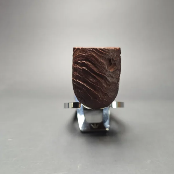 MBSD Briars by Piero Vitale Vintage Sandblasted Billiard w/ Olivewood Briar Pipe, New - Image 3