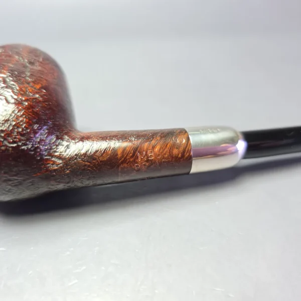 MBSD Briars Timeless Traditions 1 Sandblasted Billiard w/ Silver Handmade Briar Pipe, New - Image 9