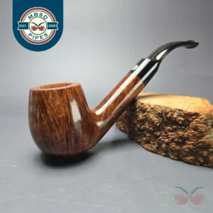 James Upshall P Grade Group 6 Smooth Bent Billard Estate Briar Pipe, Unsmoked