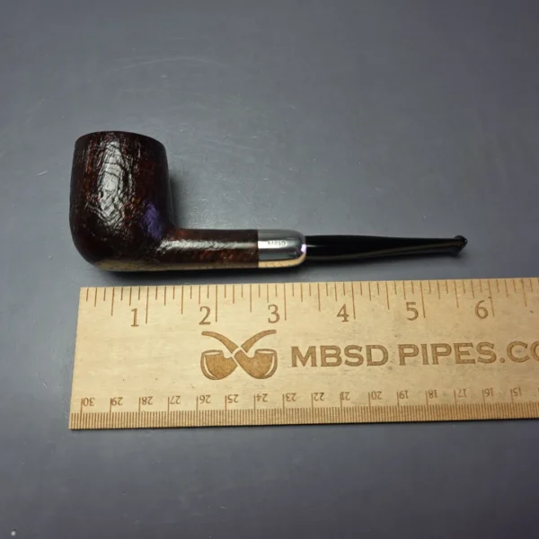 MBSD Briars Timeless Traditions 1 Sandblasted Billiard w/ Silver Handmade Briar Pipe, New - Image 10